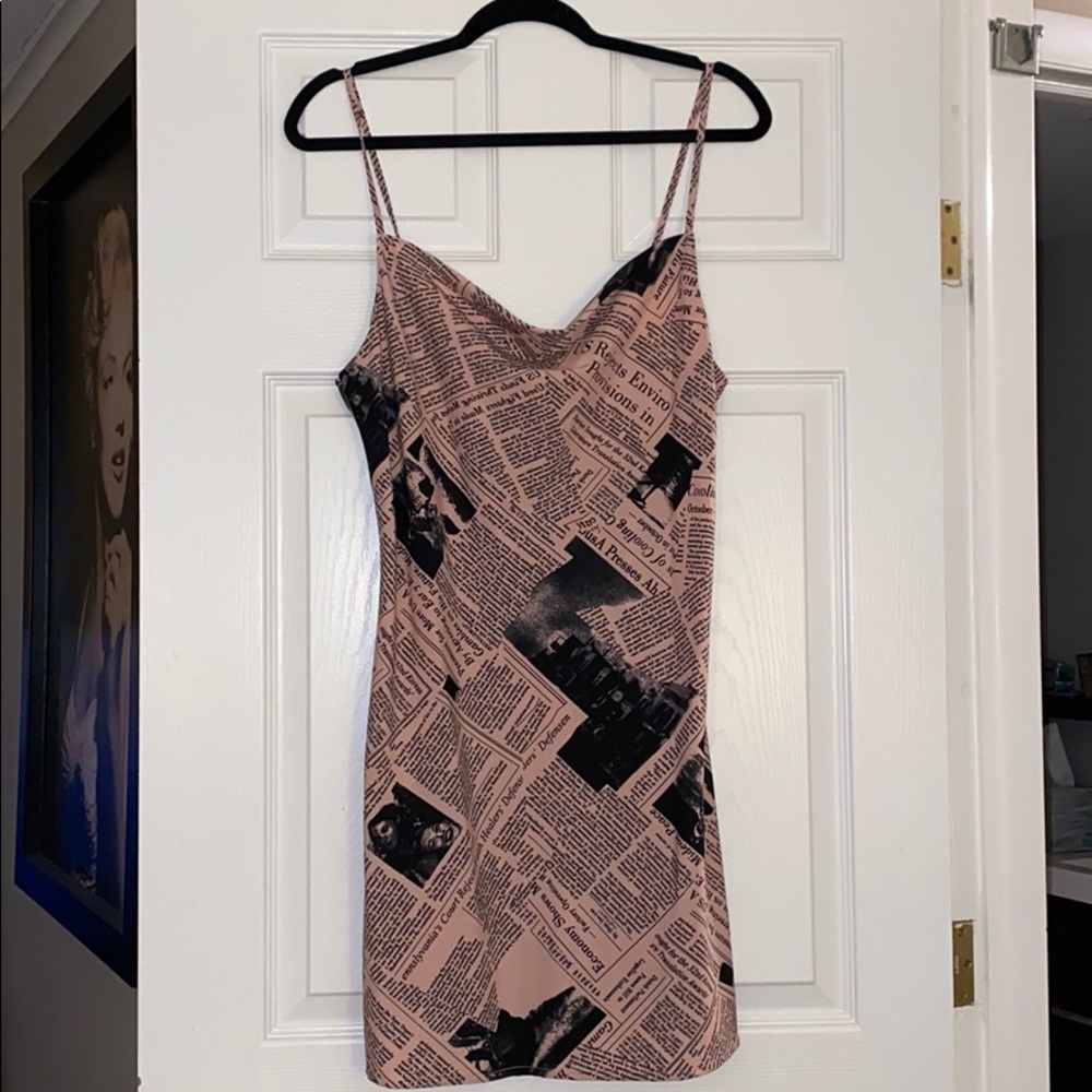 Cowl neck mini dress